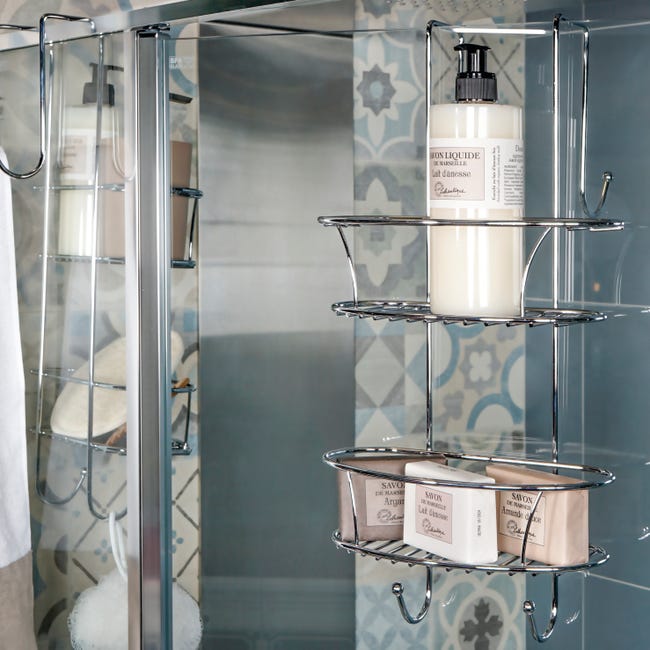 Leroymerlin Organizer per doccia per parete doccia Spider cromo Outlet