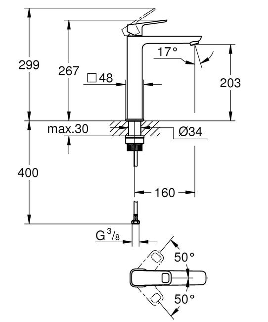 Leroymerlin Rubinetto per lavabo Clova Pulse nero spazzolato opaco GROHE Vendite Flash