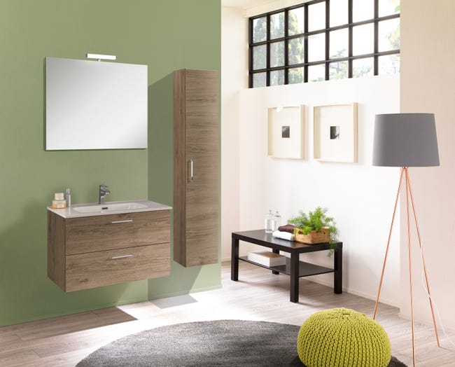 Leroymerlin Colonna per mobile bagno Noa 1 anta P 27 x L 30 x H 160 cm rovere nabucco Italy