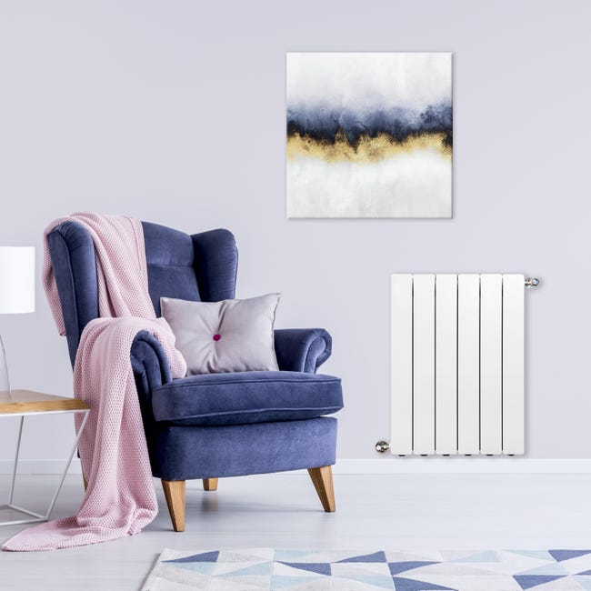 Leroymerlin Radiatore acqua calda PRODIGE MODERN in alluminio 6 elementi interasse 600 mm bianco Economico