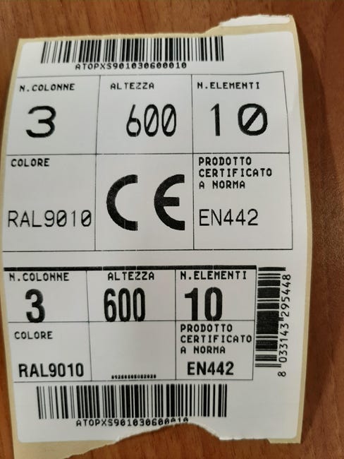 Leroymerlin Radiatore acqua calda EQUATION Comby in acciaio 4 colonne 7 elementi interasse 8350 mm bianco Negozio