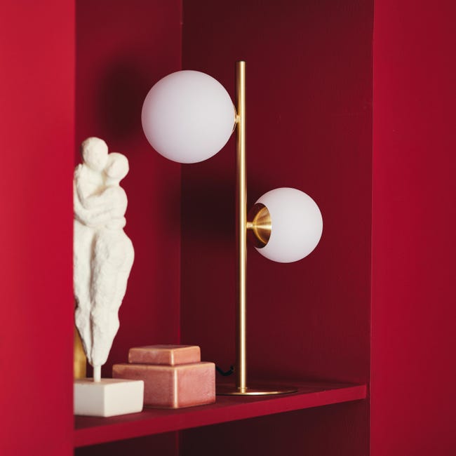 Leroymerlin Lampada da tavolo glamour Callas 2xG9 INSPIRE Offerta Giorno del Papà