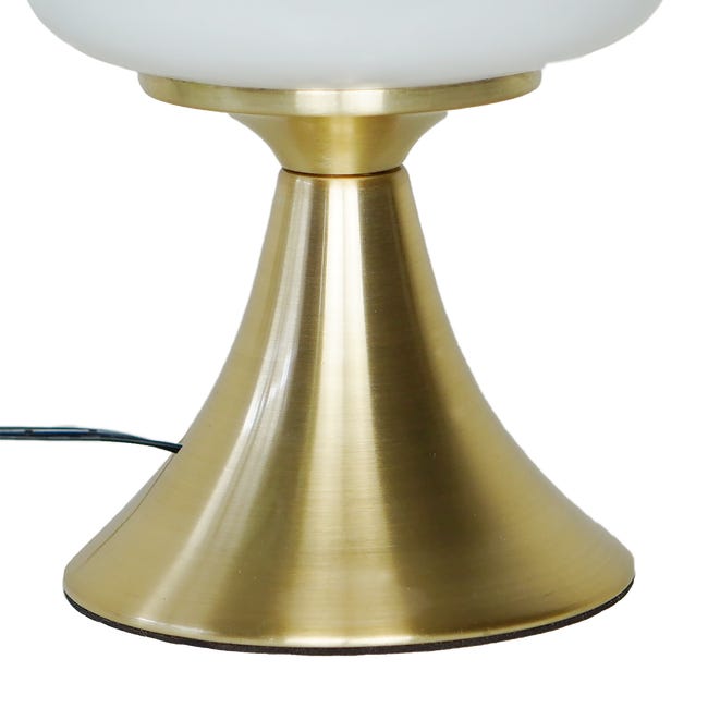 Leroymerlin Lampada da tavolo LED glamour Kinoko touch ottone luce calda 450 LUMEN INSPIRE Offerta San Valentino