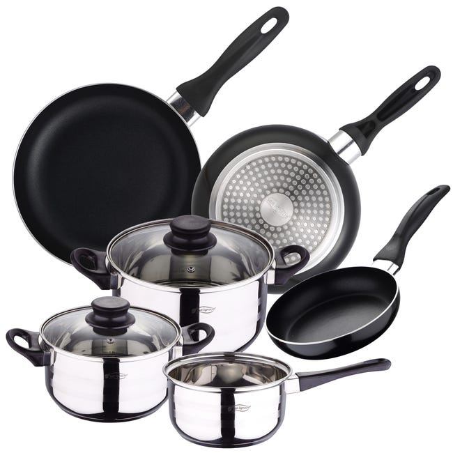 Leroymerlin Pentole in acciaio inox 5pz con Set 3 padelle Ø16 20 24 in alluminio pressofuso Offerta migliore