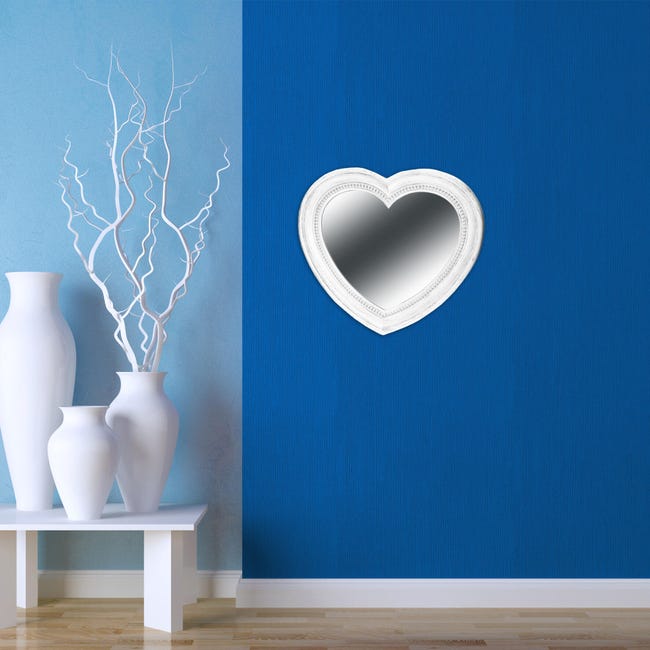 Leroymerlin Specchio cuore in pvc bianco 40 x 45 cm Offerte speciali