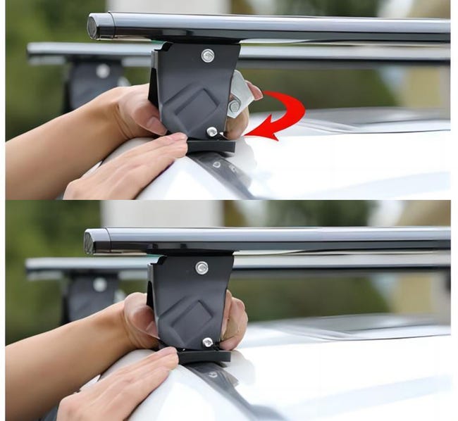 Leroymerlin Rebeca Shop® Barre Da Tetto Portapacchi Universali Con Serratura Antifurto Nero Adatte Per Auto Con Tetto Liscio Senza Barre Longitudinali 130cm Promozione temporanea