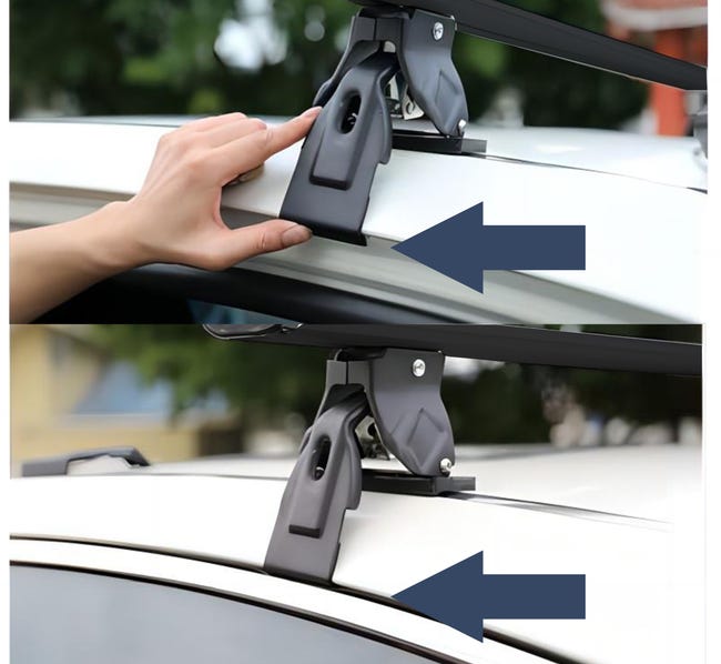 Leroymerlin Rebeca Shop® Barre Da Tetto Portapacchi Universali Con Serratura Antifurto Nero Adatte Per Auto Con Tetto Liscio Senza Barre Longitudinali 130cm Promozione temporanea