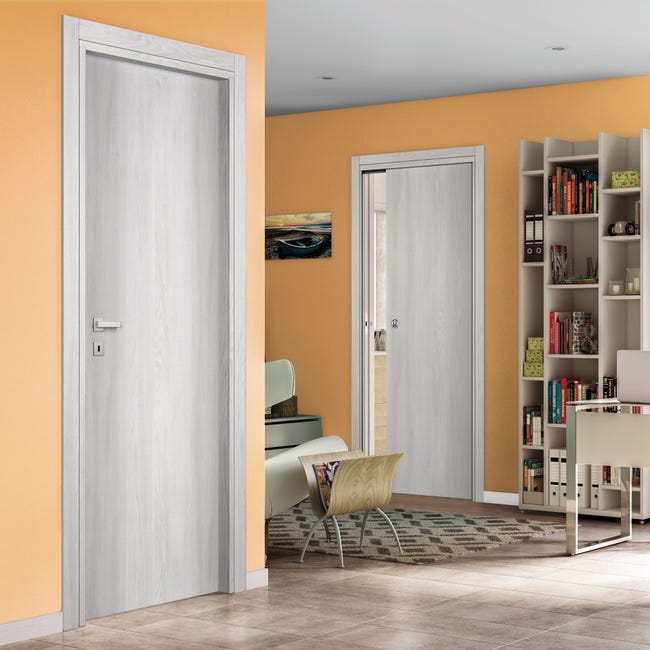 Leroymerlin Porta battente Marben olmo chiaro L 80 x H 210 cm reversibile Super sconto