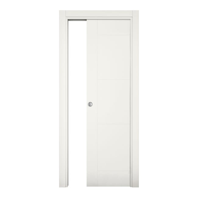 Leroymerlin Porta tamburata scorrevole Mood bianco L 80 x H 210 cm reversibile 50% di sconto con spedizione gratuita