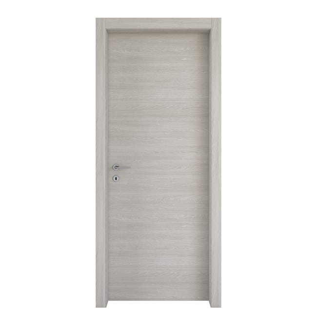Leroymerlin Porta battente Cambridge rovere grigio L 70 x H 210 cm reversibile Officina