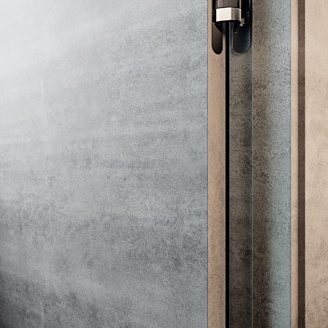 Leroymerlin Porta battente Beton grigio L 80 x H 210 cm reversibile Esporta salva