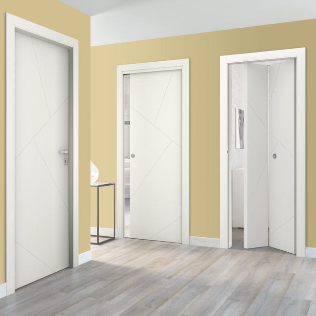 Leroymerlin Porta tamburata battente Oblique bianco L 70 x H 210 cm reversibile Black Friday Prezzi