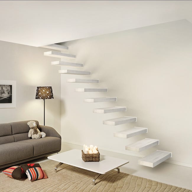 Leroymerlin Gradino Wall in legno bianco L 900 mm H 300 mm 2025