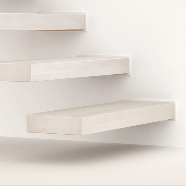 Leroymerlin Gradino Wall in legno bianco L 900 mm H 300 mm 2025