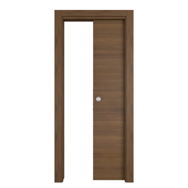 Leroymerlin Porta tamburata scorrevole Stenophylla marrone L 70 x H 210 cm reversibile Italia