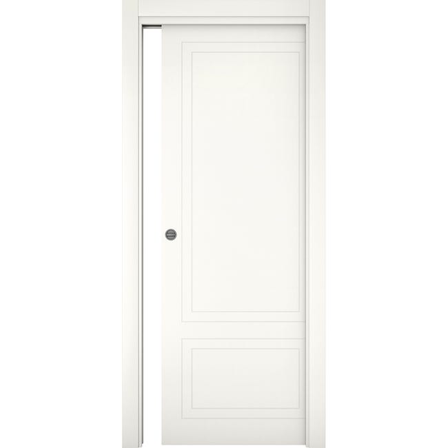 Leroymerlin Porta tamburata scorrevole Nobel bianco L 80 x H 210 cm reversibile Nuovo