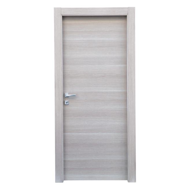 Leroymerlin Porta battente Corn rovere grigio L 90 x H 210 cm reversibile Pezzi Unici