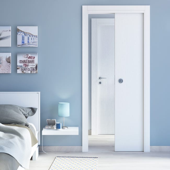 Leroymerlin Porta scorrevole Renoir bianco L 80 x H 210 cm reversibile Consegna Veloce