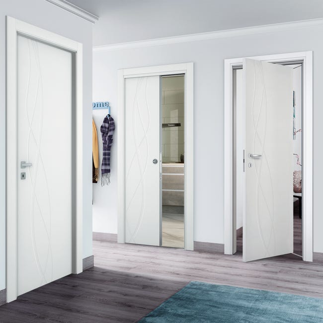 Leroymerlin Porta tamburata scorrevole Dna bianco L 70 x H 210 cm reversibile Promozione Limitata