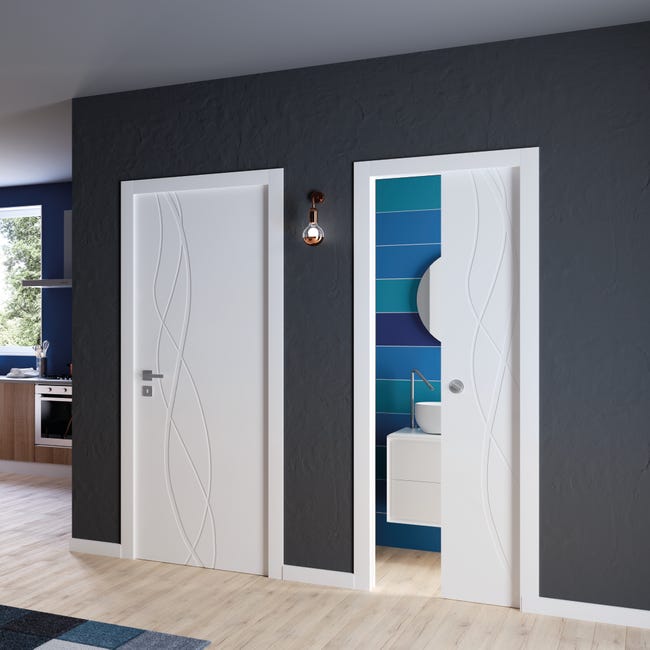Leroymerlin Porta tamburata scorrevole Dna bianco L 70 x H 210 cm reversibile Promozione Limitata