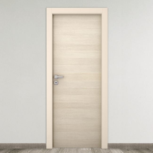 Leroymerlin Porta tamburata battente Riga grano L 60 x H 210 cm reversibile Presa