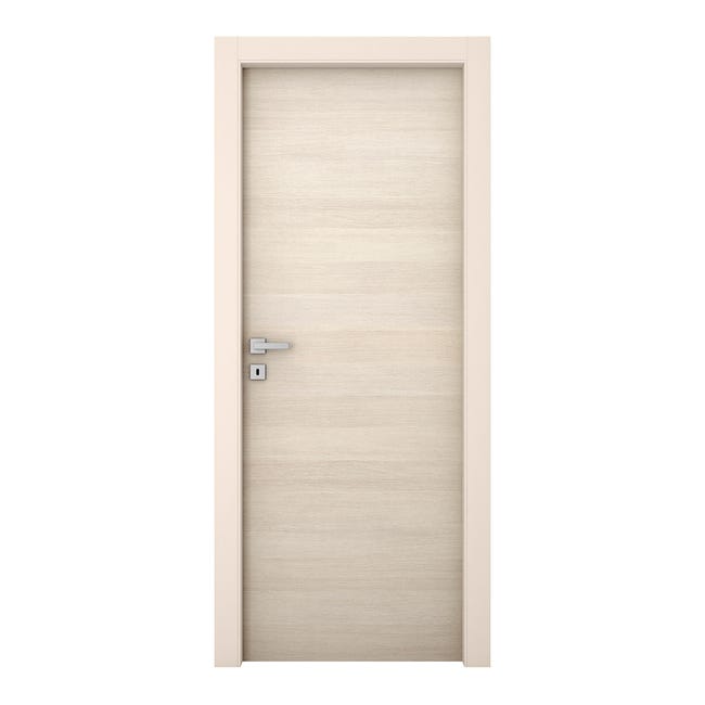 Leroymerlin Porta tamburata battente Riga grano L 60 x H 210 cm reversibile Presa