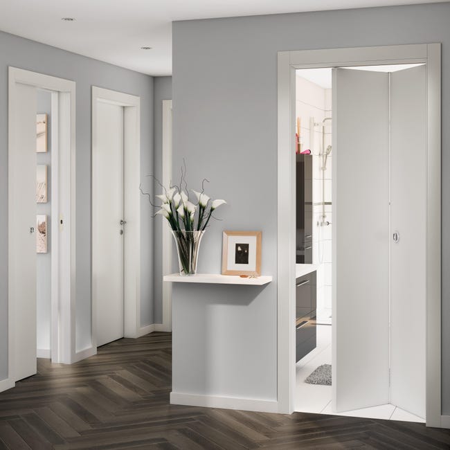 Leroymerlin Porta scorrevole Strauss bianco L 80 x H 210 cm reversibile Offerta