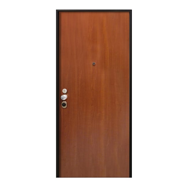 Leroymerlin Porta blindata MASTER Service L 90 x H 210 cm noce/bianco apertura destra Online