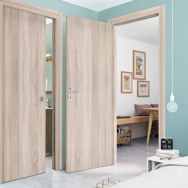 Leroymerlin Porta battente Brush rovere L 80 x H 210 cm reversibile I Più Venduti