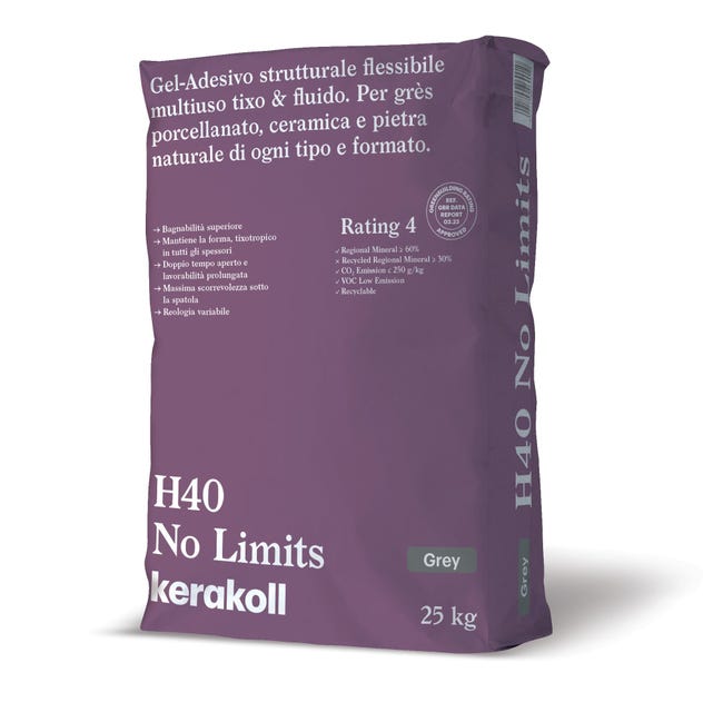 Leroymerlin Colla in polvere H40 No Limits KERAKOLL 25 kg grigio C2TE Offerta settimanale