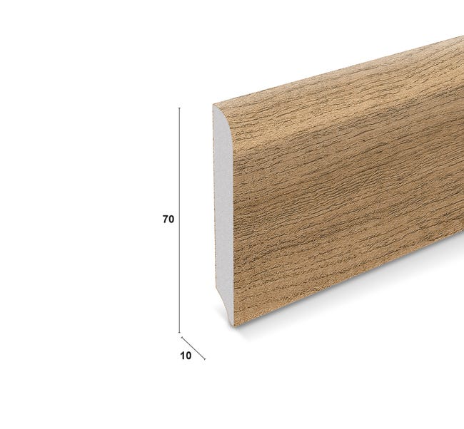 Leroymerlin Battiscopa Sestriere in pvc rovere antico Sp 1 mm x H 7 x L 240 cm / 2.4 m Fino al 65% di sconto