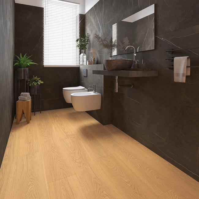 Leroymerlin Pavimento laminato CLASSEN Uberwood rovere chiaro resistente all'acqua Sp 8mm Only for today
