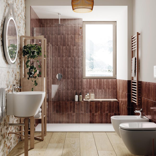 Leroymerlin Piastrella da pavimento interno rettificato Morzine in gres porcellanato opaco beige 120 x 20cm Sp. 9.5 mm traffico medio forte (pei 3/5) R9 Limitato a 3 giorni
