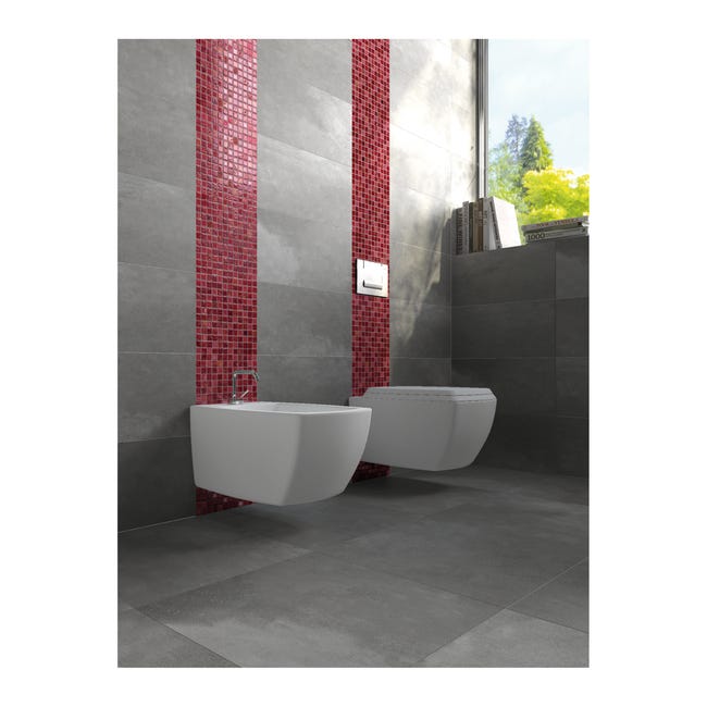 Leroymerlin Mosaico in pietra Lacca Rossa rosso L 30 x L 30cm x Sp. 8 mm Promozione