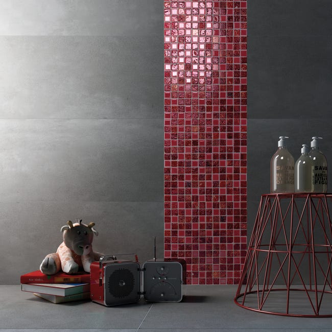 Leroymerlin Mosaico in pietra Lacca Rossa rosso L 30 x L 30cm x Sp. 8 mm Promozione