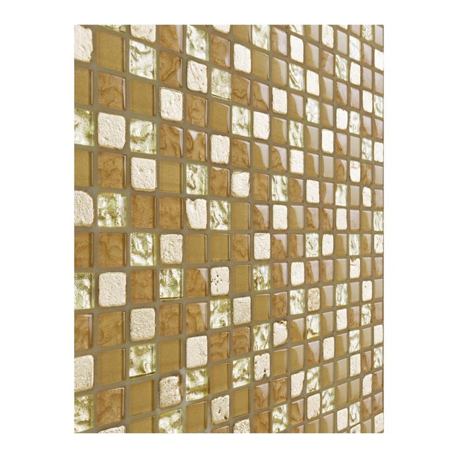 Leroymerlin Mosaico in pietra Crystal oro L 30 x L 30cm x Sp. 8 mm Spedizione Gratuita