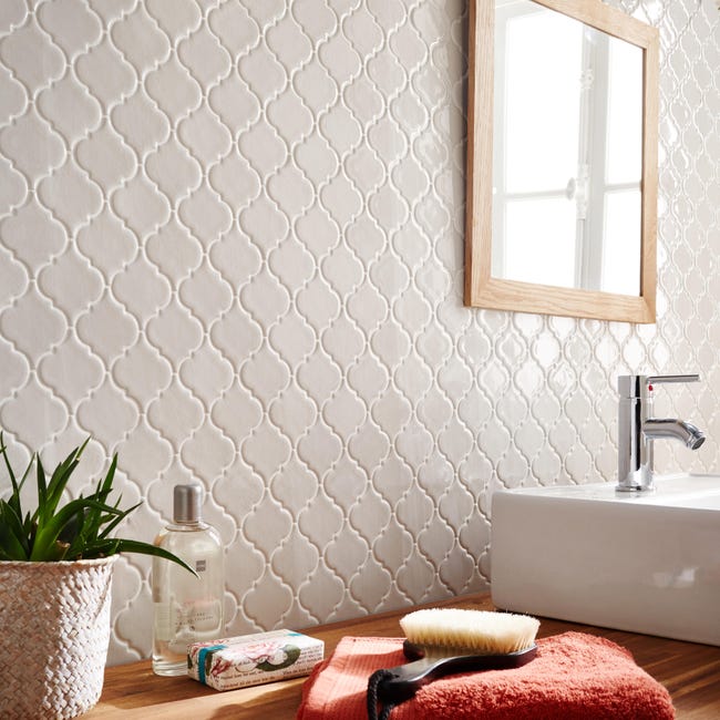 Leroymerlin Mosaico in ceramica Antik Lantern bianco L 24.1 x L 24.1cm x Sp. 6 mm Promozione Limitata
