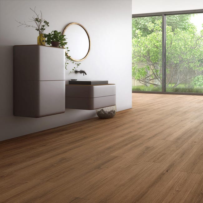 Leroymerlin Pavimento laminato ARTENS Waterwood marrone resistente all'acqua Sp 7mm Prezzo Ridotto