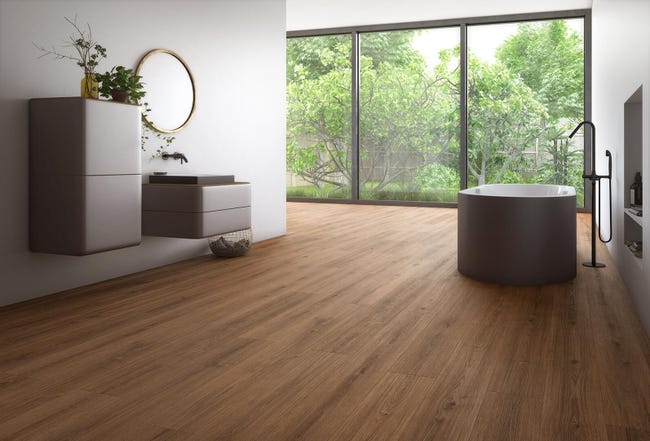 Leroymerlin Pavimento laminato ARTENS Waterwood marrone resistente all'acqua Sp 7mm Prezzo Ridotto