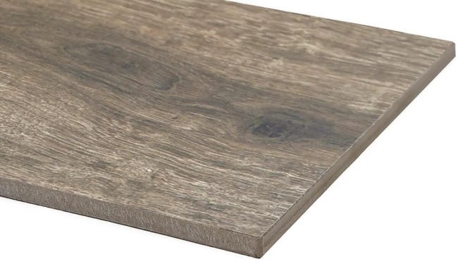 Leroymerlin Piastrella da pavimento e rivestimento interno WOOD in gres porcellanato opaco 62 x 17cm Sp. 8 mm traffico intenso (pei 4/5) R9 Novità