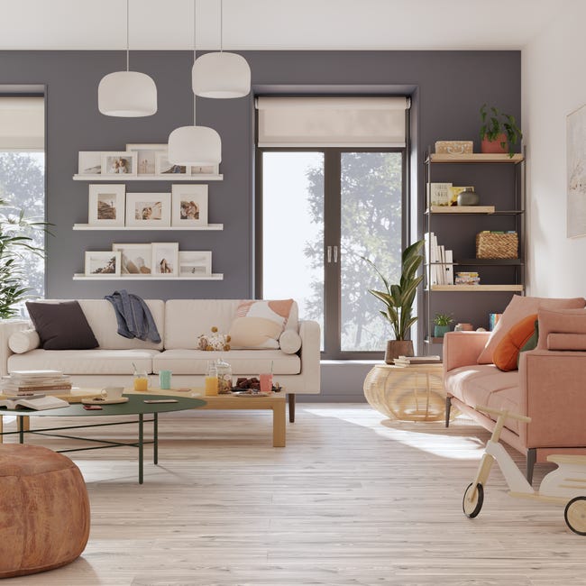 Leroymerlin Pavimento laminato ARTENS DESIGN Waterton grigio resistente all'acqua Sp 8mm Presa