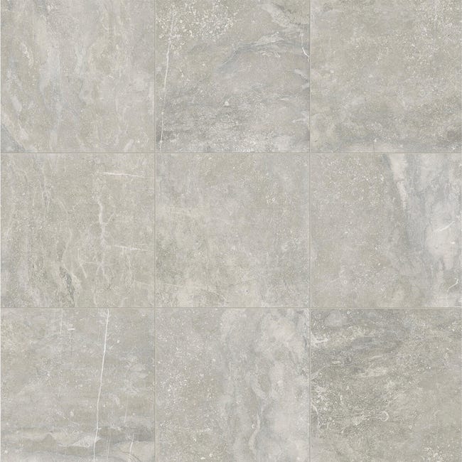 Leroymerlin Piastrella da pavimento e rivestimento interno ed esterno rettificato PATH in gres porcellanato opaco grigio 60 x 60cm Sp. 9.2 mm traffico molto intenso (pei 5/5) R10 In Vendita