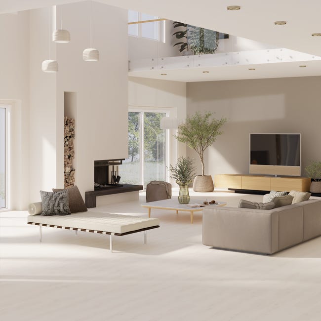 Leroymerlin Pavimento laminato ARTENS DESIGN Nisbet bianco resistente all'acqua Sp 8mm Saldi