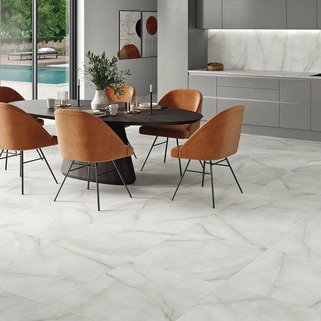 Leroymerlin Piastrella da pavimento e rivestimento interno BALTRA in gres naturale lucido grigio 45 x 45cm Sp. 8.5 mm traffico intenso (pei 4/5) Nuova