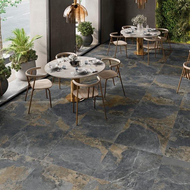 Leroymerlin Piastrella da rivestimento interno rettificato Ulmo in gres porcellanato smaltato opaco 74.5 x 74.5cm Sp. 9.7 mm traffico medio forte (pei 3/5) R9 Moda