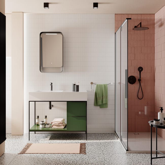 Leroymerlin Piastrella da pavimento e rivestimento interno rettificato Marble Vision in gres porcellanato smaltato lappato verde 60 x 60cm Sp. 9 mm traffico medio forte (pei 3/5) Offerta Giorno del Papà