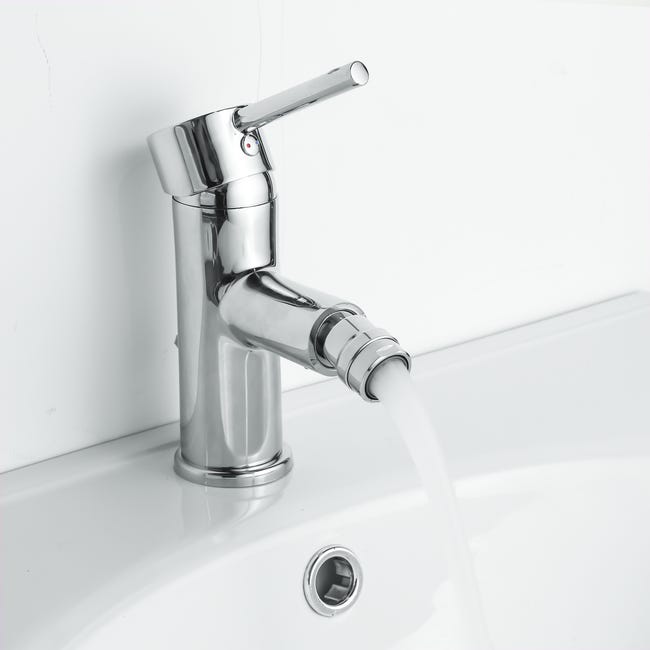 Leroymerlin Rubinetto per bidet Hilo cromato lucido SENSEA Smaltimento dello stoccaggio