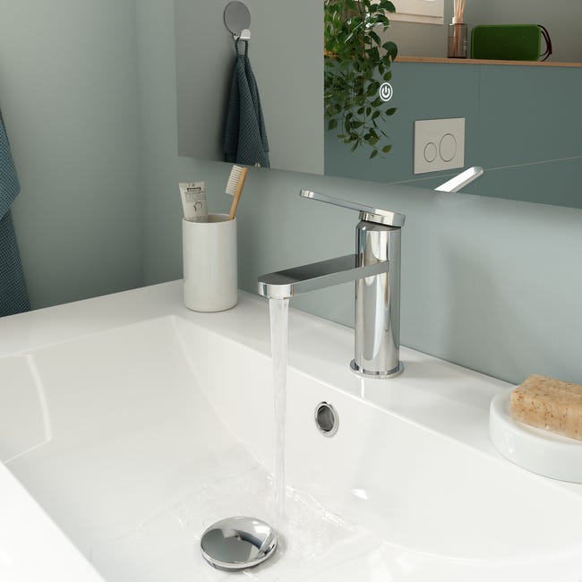 Leroymerlin Rubinetto per lavabo a canna media Essential cromato lucido SENSEA H 15.05 cm Bestseller