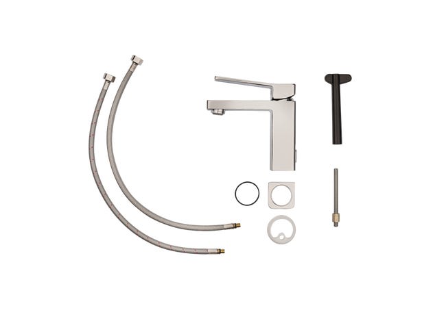 Leroymerlin Rubinetto per lavabo a canna media Studio cromato lucido SENSEA H 16 cm Liquidazione