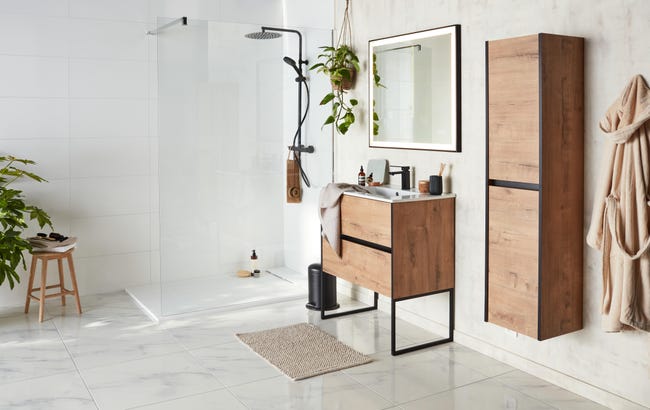Leroymerlin Rubinetto per lavabo a canna media Studio nero spazzolato opaco SENSEA H 16 cm Enormi risparmi